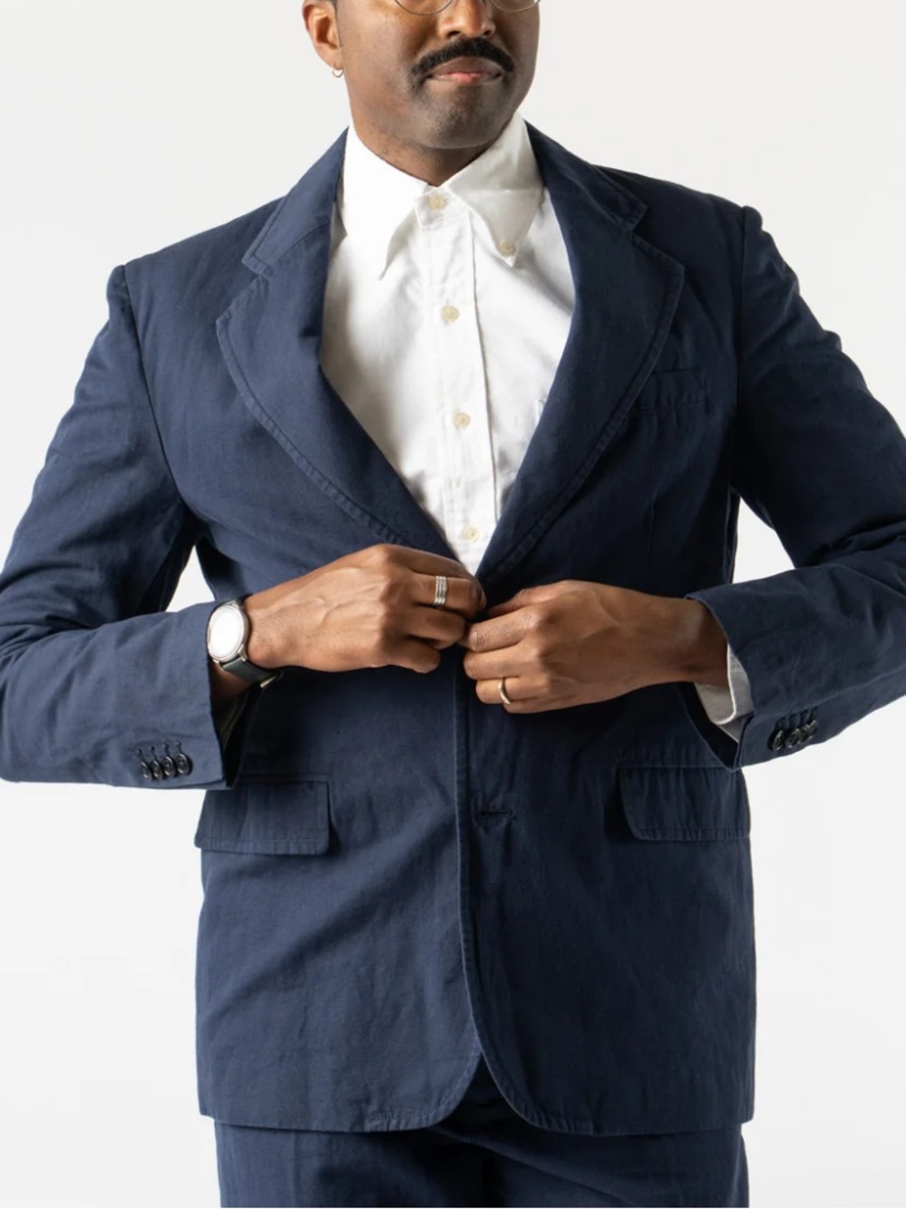 NWT Alex Mill Cooper Blazer Cotton Linen Blend Navy Size M
